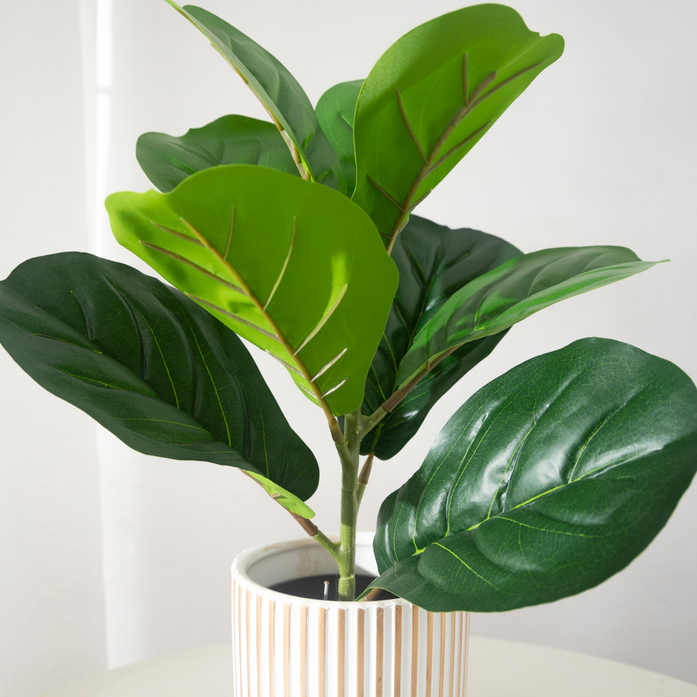 38cm 9 Forks Artificial Ficus  - Ficus Lyrata Tree ulasan dan harga