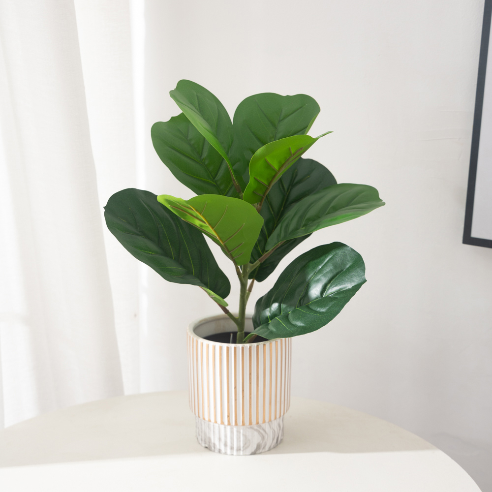 38cm 9 Forks Artificial Ficus  - Ficus Lyrata Tree ulasan dan harga