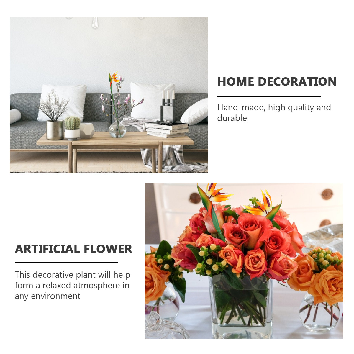 Faux Strelitzia Flower Artific - Bird Paradise Strelitzia ulasan dan harga