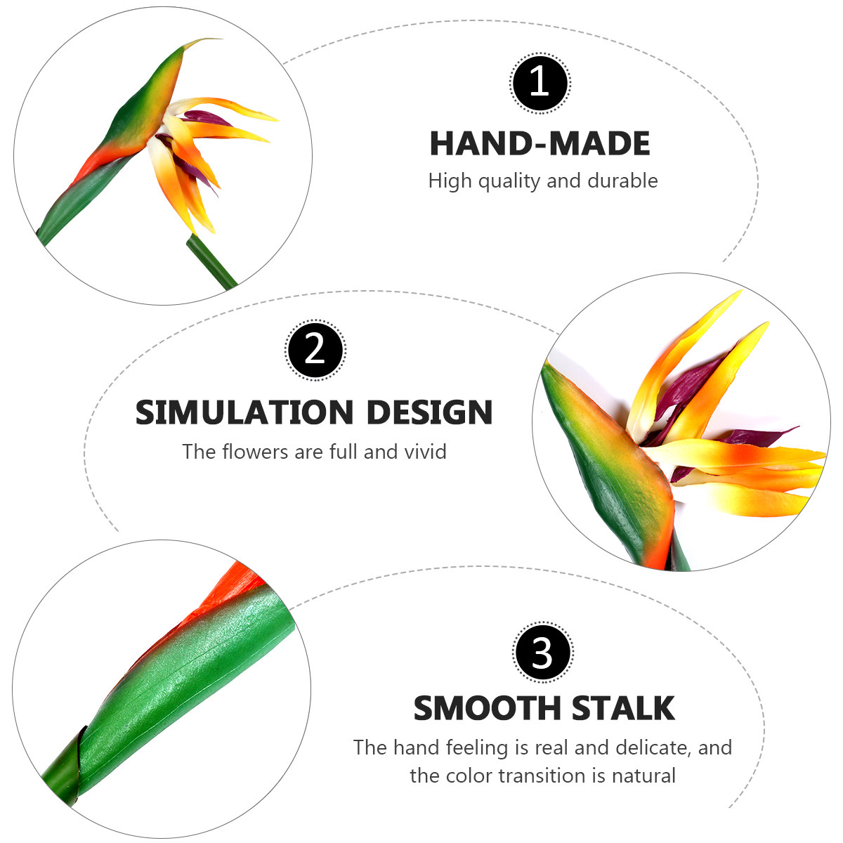 Faux Strelitzia Flower Artific - Bird Paradise Strelitzia ulasan dan harga