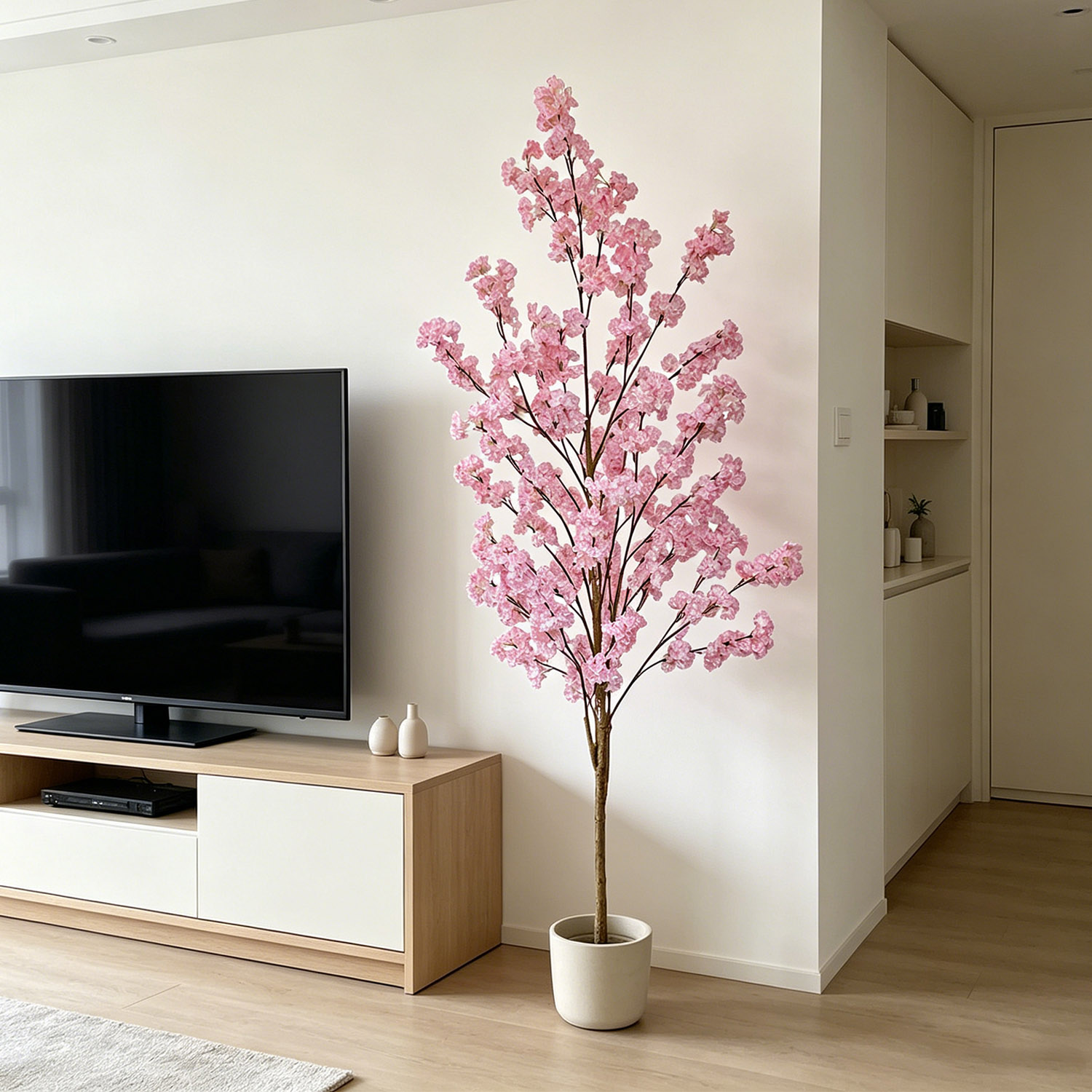 100-220cm Artificial Cherry Bl - Ficus Lyrata Tree ulasan dan harga