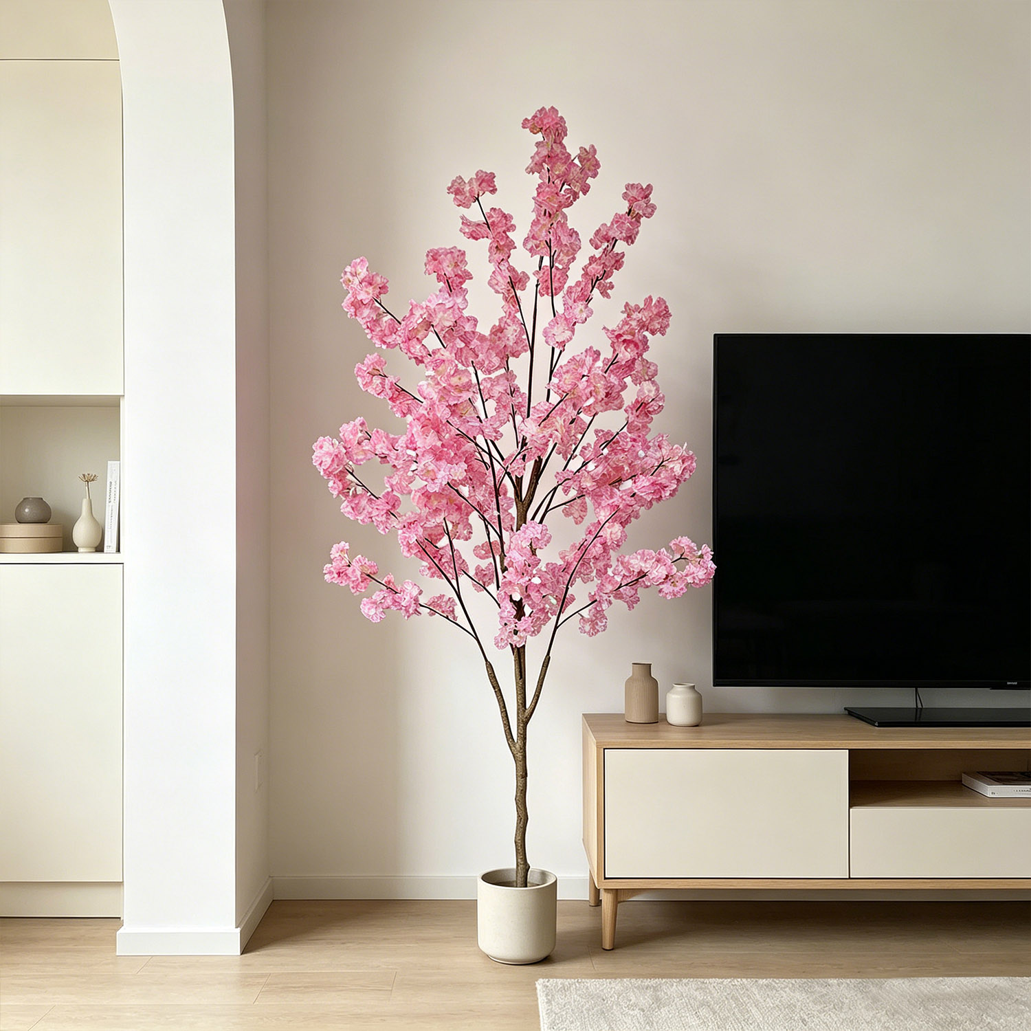 100-220cm Artificial Cherry Bl - Ficus Lyrata Tree ulasan dan harga